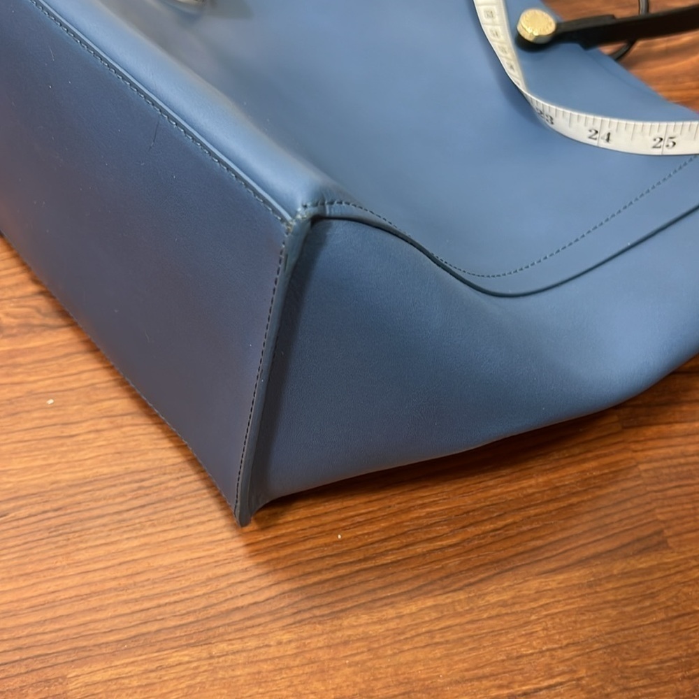 Furla Eden Tote Blue Leather with Interior Clutch Chameleon Print - Picture 12 of 16